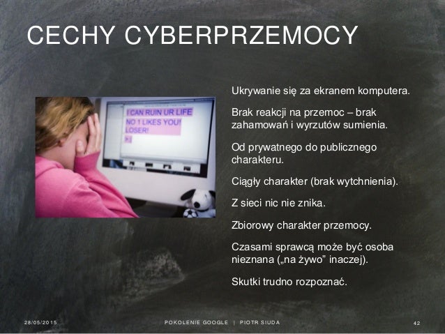 Rodzaje cyberprzemocy Rodzaje cyberprzemocy