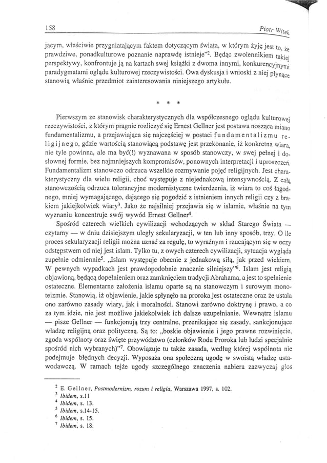 Piotr Witek, Który fundamentalizm... | PDF