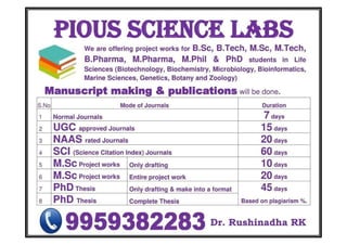 Pious science labs