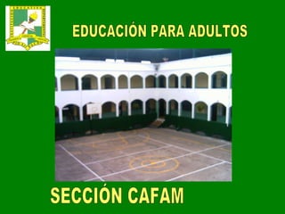 EDUCACIÓN PARA ADULTOS SECCIÓN CAFAM 