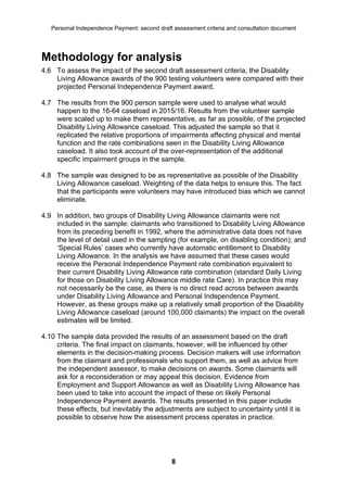 Pip Assessment Thresholds And Consultation