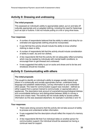 PIP second draft assessment criteria (explanatory note) | PDF