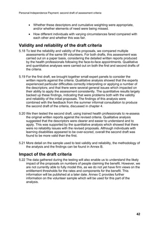 Particular Draft PIP second draft assessment criteria (explanatory note) | PDF