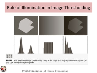 Role of Illumination in Image Thresholding
ET403:Principles of Image Processing
 