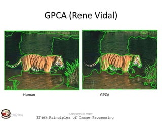 GPCA (Rene Vidal)
ET403:Principles of Image Processing
17/09/2016
Copyright G.D. Hager
Human GPCA
 