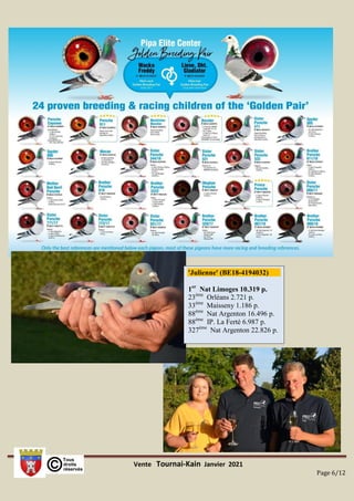 Vente Tournai-Kain Janvier 2021
Page 6/12
'Julienne' (BE18-4194032)
1er
Nat Limoges 10.319 p.
23ème
Orléans 2.721 p.
33ème
Maisseny 1.186 p.
88ème
Nat Argenton 16.496 p.
88ème
IP. La Ferté 6.987 p.
327ème
Nat Argenton 22.826 p.
 