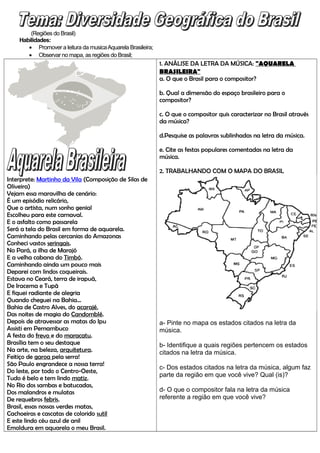 Aquarela Brasileira Vol.1 - Letras de músicas populares
