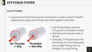 Slips Material Types PIPE AND FITTINGS A COMPREHENSIVE OVERVIEW | PDF