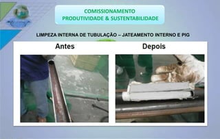 LIMPEZA INTERNA DE TUBULAÇÃO – JATEAMENTO INTERNO E PIG 
 