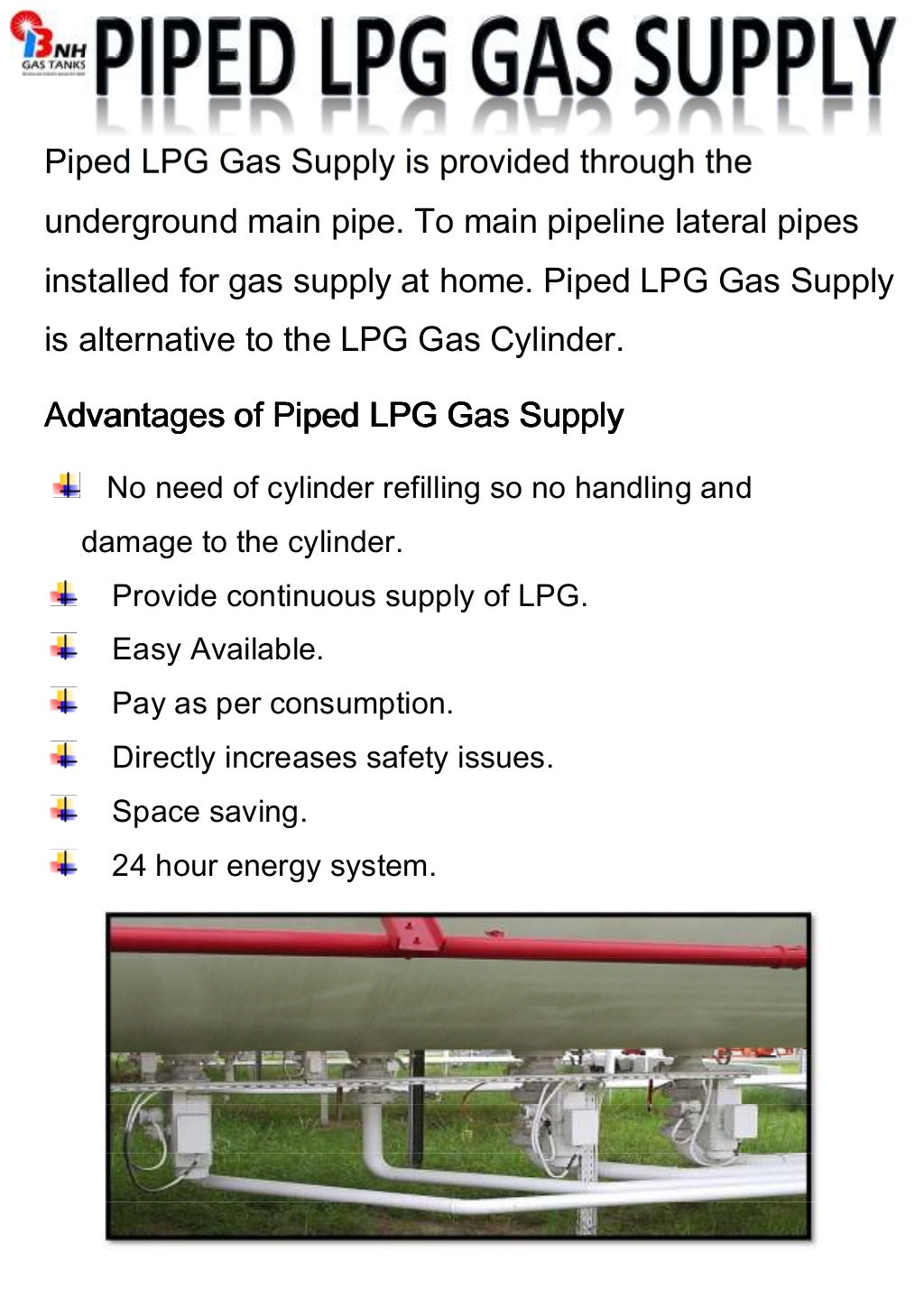PIPED LPG GAS SUPPLY