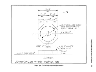 Figure 10-6. V-101 vertical vessel foundation drawing.
 