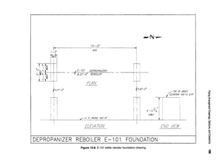 Figure 10-8. E-101 kettle reboiler foundation drawing.
 