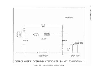 Figure 10-9. E-102 heat exchanger foundation drawing.
 