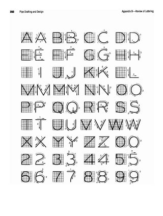 292 Pipe Drafting and Design Appendix B—Review of Lettering
 