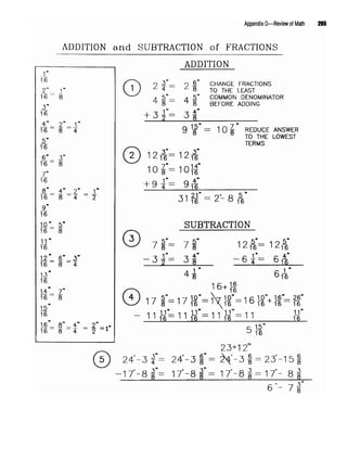 Appendix D—Reviewof Math 295
ADDITION and SUBTRACTION of FRACTIONS
 
