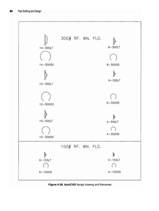 64 Pipe Drafting and Design
Figure 4-38. AutoCAD flange drawing and filenames.
 