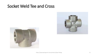 Socket Weld Tee and Cross
https://www.pipingmart.com/products/pipe-fittings 31
 