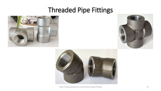 Threaded Pipe Fittings
https://www.pipingmart.com/products/pipe-fittings 32
 