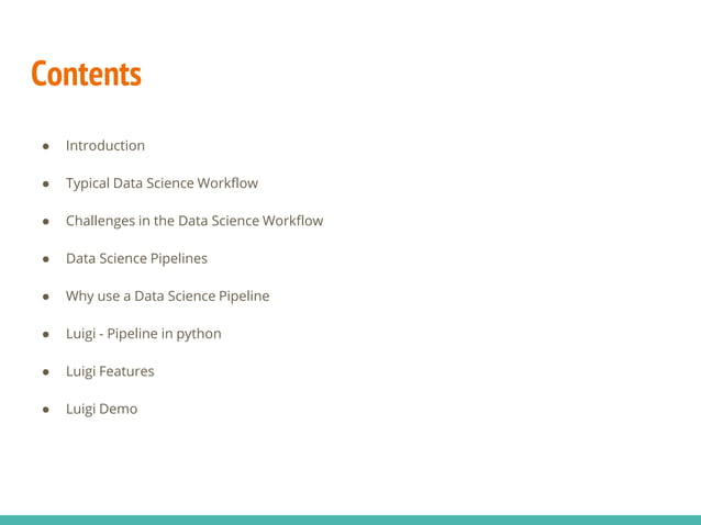 Data Science Pipelines in Python using Luigi | PPT