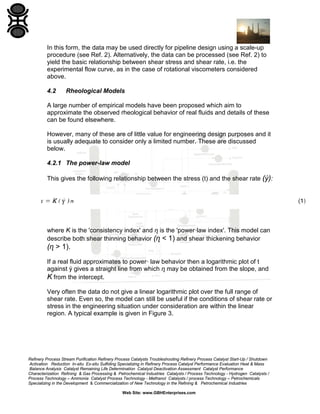 Pipeline Design for Isothermal, Laminar Flow of Non-Newtonian Fluids | PDF