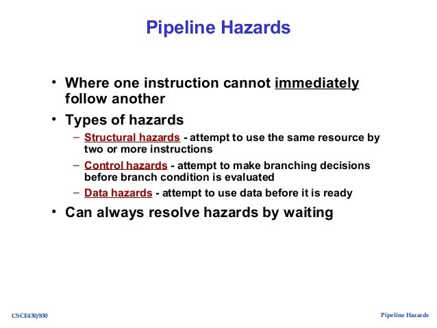 Pipeline hazards in computer Architecture ppt