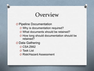 Pipeline integrity documentation | PPTX