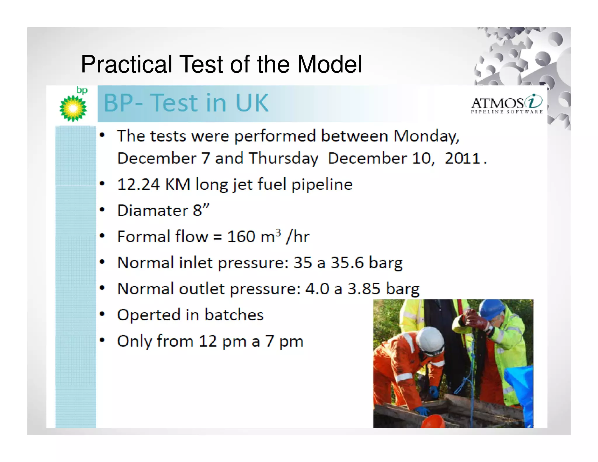 Practical Test of the Model
 