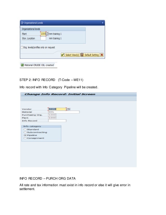 Pipeline process in SAP MM