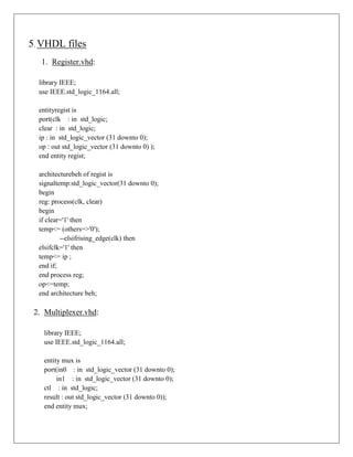 Pipeline stalling in vhdl | PDF