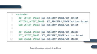 Boa prática: uso de variáveis de ambiente
 