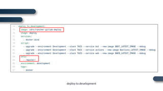 deploy to development
 