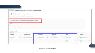 pipeline com os testes
 
