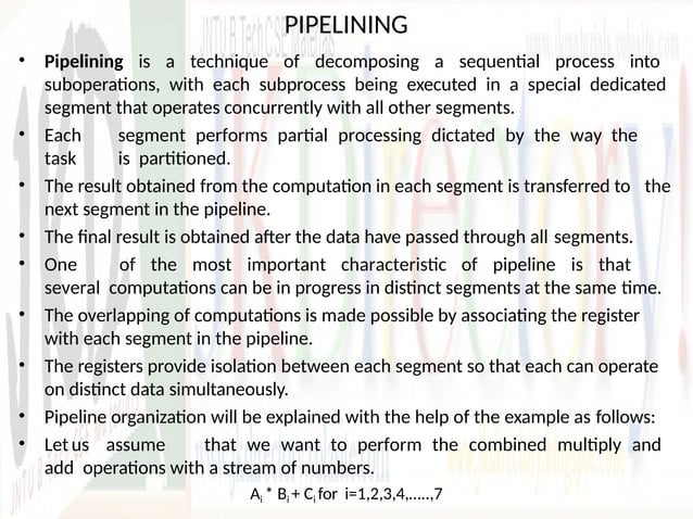 vector processing, pipelining - computer organization.pptx