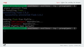 Pipenv python dev workflow for humans | PDF