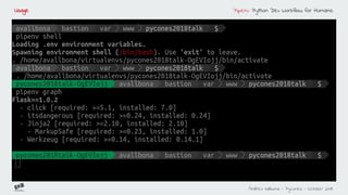 Pipenv python dev workflow for humans | PDF