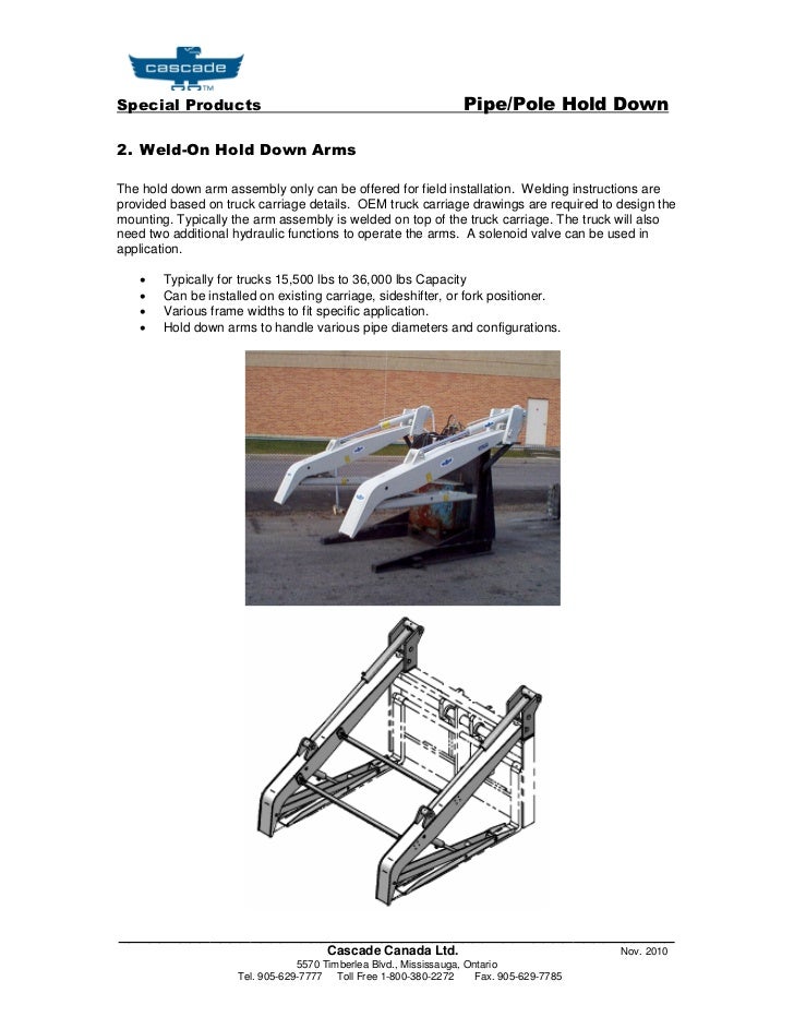 Pipe Pole Hold Down Attachments