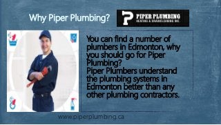 Piper Plumbing Services | Edmonton Plumber | Plumber Fixer
