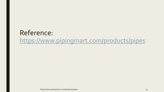 Reference:
https://www.pipingmart.com/products/pipes
https://www.pipingmart.com/products/pipes 14
 