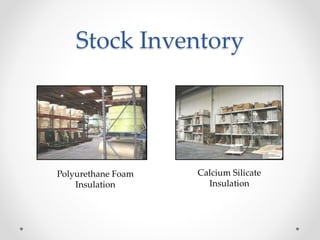 Stock Inventory
Polyurethane Foam
Insulation
Calcium Silicate
Insulation
 