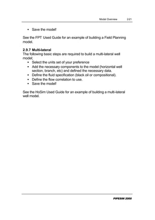 Pipesim 2000 user guide | PDF