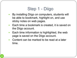 Step 1 – Technology CommitteeThe main cost involved with creating this committee would be payroll costs associated with after school meetings / trainings.  Another possibility for cost would be any costs associated with purchase of programs or other items for use in classrooms.These costs would be paid for with money from the technology levy.  31