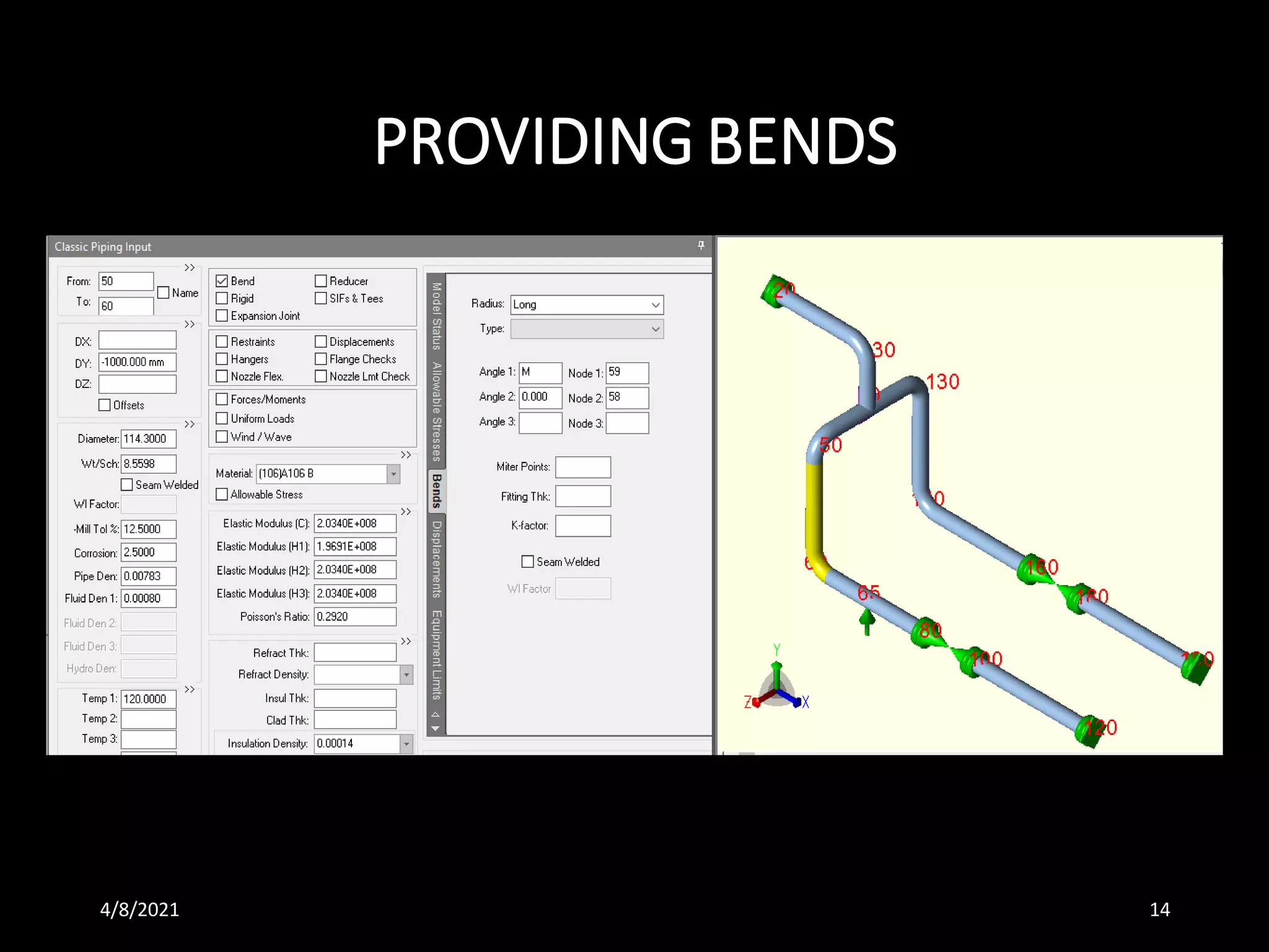 PROVIDING BENDS
4/8/2021 14
 