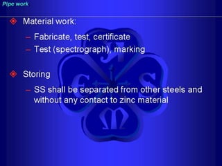 Piping - training course