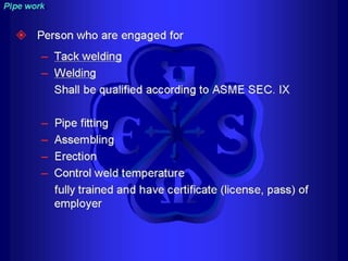 Piping - training course