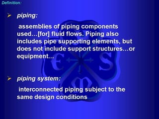 Piping - training course
