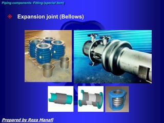 Piping components: Fitting (special item)
 Expansion joint (Bellows)
Prepared by Reza Manafi
 
