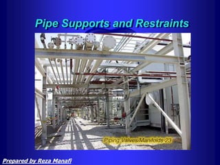 Pipe Supports and Restraints
Prepared by Reza Manafi
 