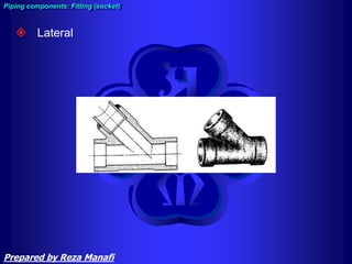  Lateral
Piping components: Fitting (socket)
Prepared by Reza Manafi
 