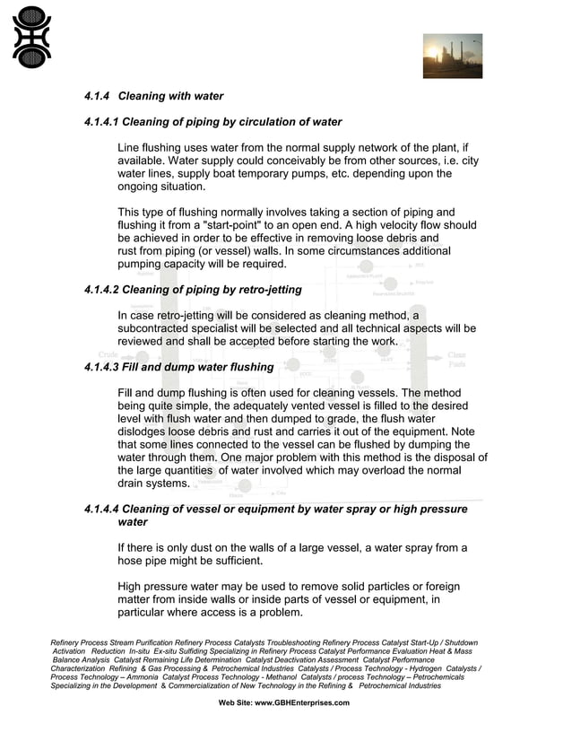 Piping and Vessels Flushing and Cleaning Procedure
