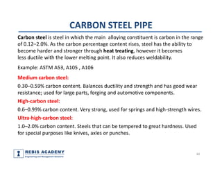 Piping components, materials, codes and standards part 1- pipe | PDF